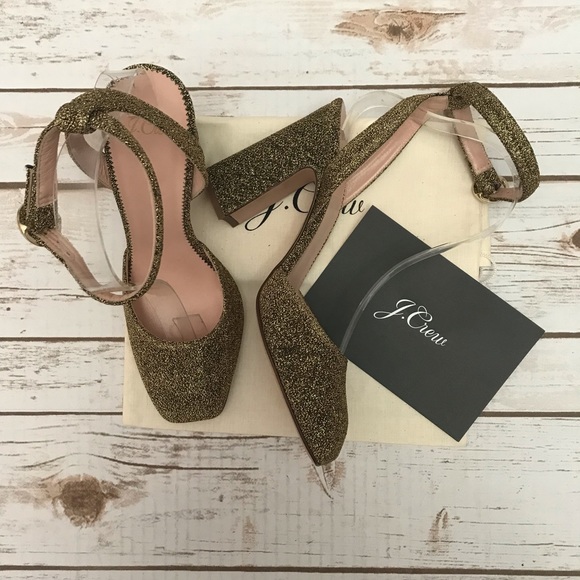 J. Crew Shoes - J. Crew Harlow Ankle Strap in Gold 5-39*